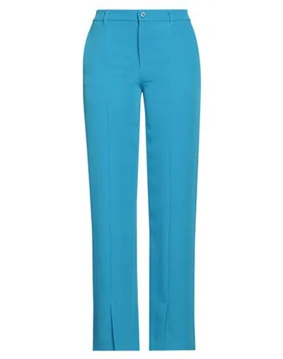 Chiara Ferragni Woman Pants Azure Size 8 Polyester, Elastane In Blue