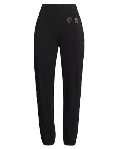 Chiara Ferragni Woman Pants Black Size Xl Cotton, Polyester