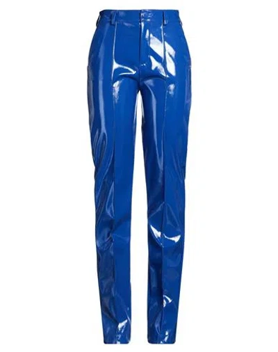 Chiara Ferragni Woman Pants Blue Size 8 Polyester, Polyurethane Resin In Multi