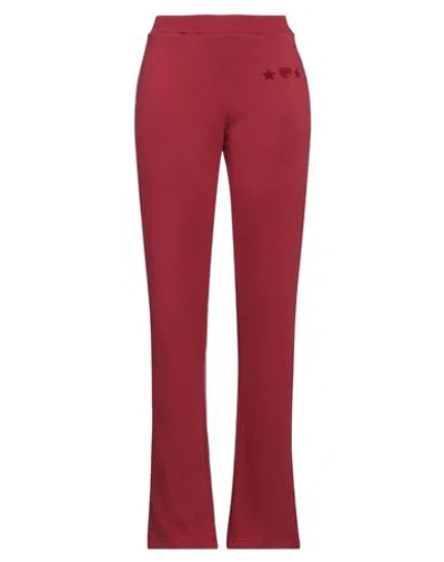 Chiara Ferragni Woman Pants Brick Red Size L Cotton