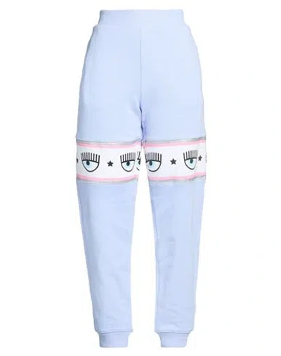 Chiara Ferragni Woman Pants Light Blue Size L Cotton