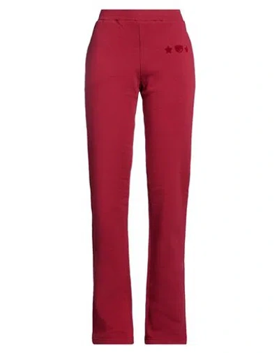 Chiara Ferragni Woman Pants Red Size S Cotton