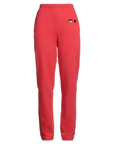 Chiara Ferragni Woman Pants Red Size L Cotton