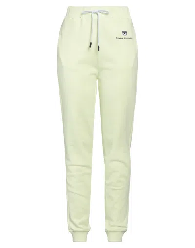 Chiara Ferragni Pants In Sage Green