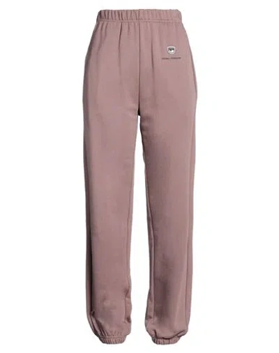 Chiara Ferragni Woman Pants Taupe Size L Cotton In Pink