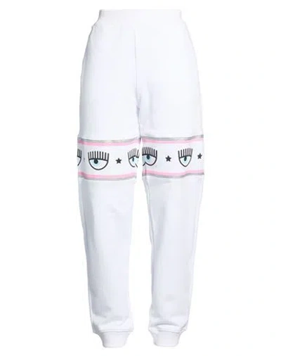Chiara Ferragni Woman Pants White Size L Cotton