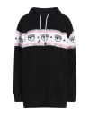 Chiara Ferragni Black Eyelike-embossed Cotton Hoodie In Black