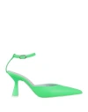 Chiara Ferragni Woman Pumps Green Size 8 Textile Fibers
