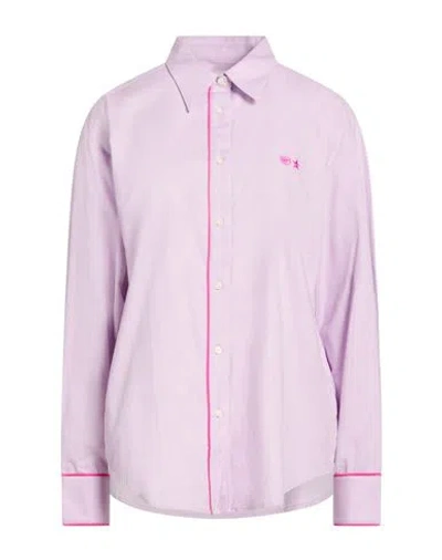Chiara Ferragni Woman Shirt Lilac Size 8 Cotton In Pink