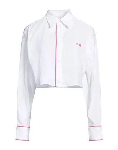 Chiara Ferragni Woman Shirt White Size 4 Cotton