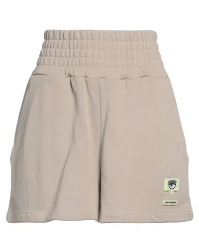 Chiara Ferragni Woman Shorts & Bermuda Shorts Light Brown Size Xs Cotton In Beige