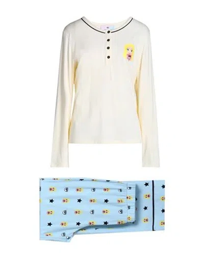 Chiara Ferragni Woman Sleepwear Light Yellow Size Xs Cotton, Modal, Elastane In Multi