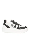CHIARA FERRAGNI CHIARA FERRAGNI WOMAN SNEAKERS BLACK SIZE 11 LEATHER