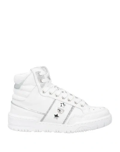 Chiara Ferragni Woman Sneakers White Size 8 Leather