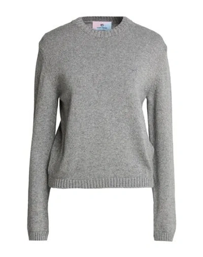 Chiara Ferragni Woman Sweater Grey Size L Wool, Viscose, Polyamide, Cashmere In Multi