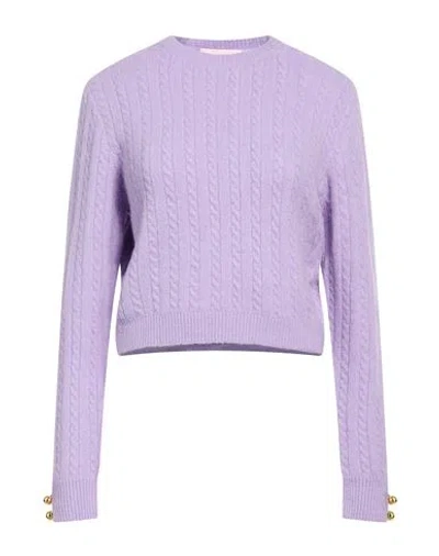 Chiara Ferragni Woman Sweater Lilac Size L Acrylic, Polyamide, Wool, Elastane In Multi