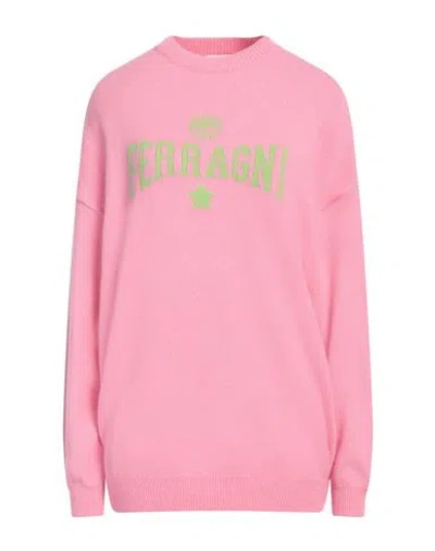 Chiara Ferragni Woman Sweater Pink Size M Wool, Viscose, Polyamide, Cashmere