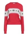 Chiara Ferragni Woman Sweater Red Size S Wool, Viscose, Polyamide, Cashmere In Multi