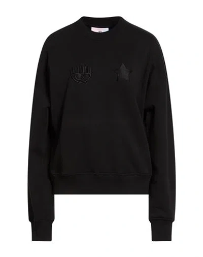 Chiara Ferragni Woman Sweatshirt Black Size L Cotton