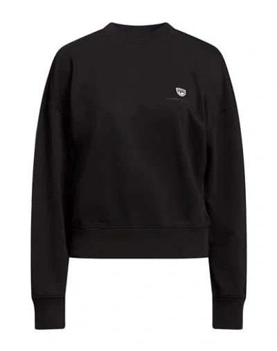 Chiara Ferragni Woman Sweatshirt Black Size L Cotton, Polyester