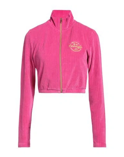 Chiara Ferragni Woman Sweatshirt Fuchsia Size M Cotton, Polyamide In Pink