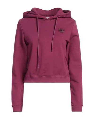 Chiara Ferragni Woman Sweatshirt Garnet Size S Cotton In Red