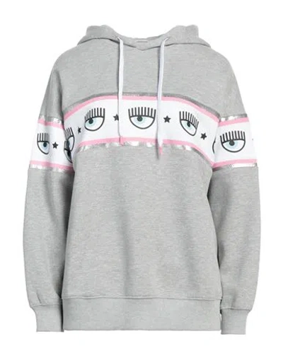 Chiara Ferragni Woman Sweatshirt Grey Size Xs Cotton In Grey