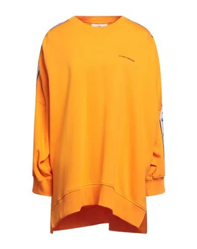 Chiara Ferragni Woman Sweatshirt Orange Size Xs Cotton, Elastane