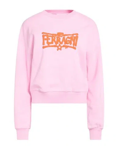 Chiara Ferragni Woman Sweatshirt Pink Size M Cotton