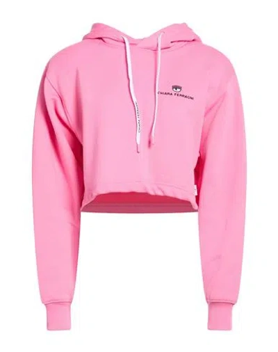Chiara Ferragni Woman Sweatshirt Pink Size S Polyester, Cotton, Elastane