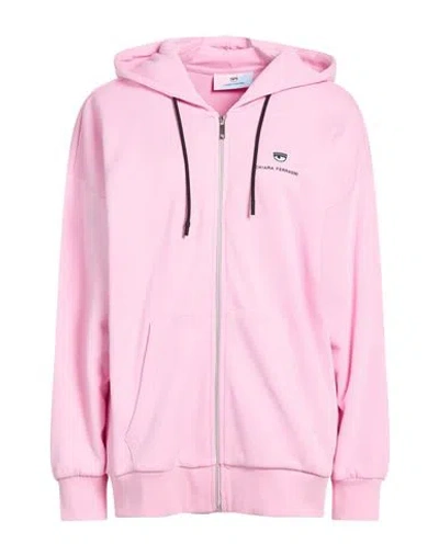 Chiara Ferragni Woman Sweatshirt Pink Size Xl Cotton