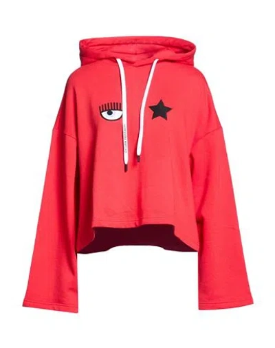Chiara Ferragni Woman Sweatshirt Red Size M Cotton