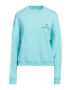 Chiara Ferragni Woman Sweatshirt Turquoise Size Xs Cotton, Elastane In Blue