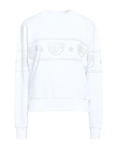 Chiara Ferragni Woman Sweatshirt White Size L Cotton, Polyester In Animal Print