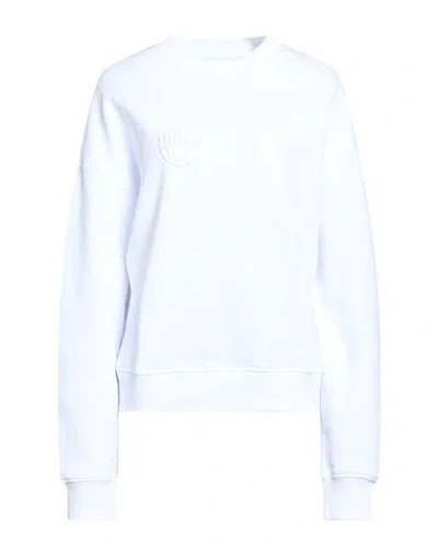 Chiara Ferragni Woman Sweatshirt White Size M Cotton