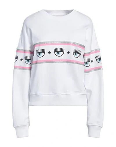 Chiara Ferragni Woman Sweatshirt White Size Xs Cotton