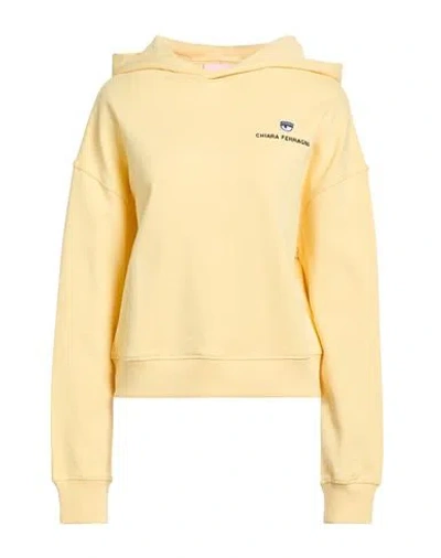 Chiara Ferragni Woman Sweatshirt Yellow Size S Cotton