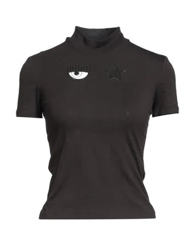 Chiara Ferragni Woman T-shirt Black Size Xs Cotton
