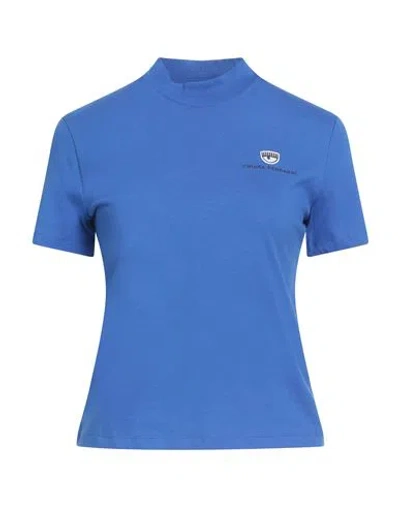 Chiara Ferragni Woman T-shirt Blue Size Xl Cotton