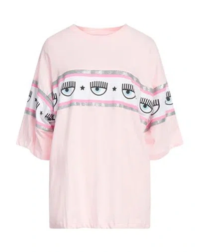 Chiara Ferragni Woman T-shirt Light Pink Size L Cotton
