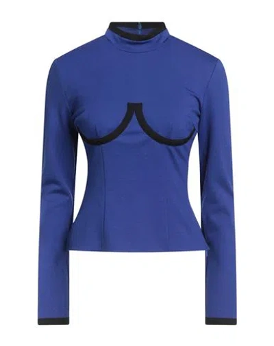 Chiara Ferragni Woman T-shirt Navy Size 6 Viscose, Polyamide, Elastane In Blue