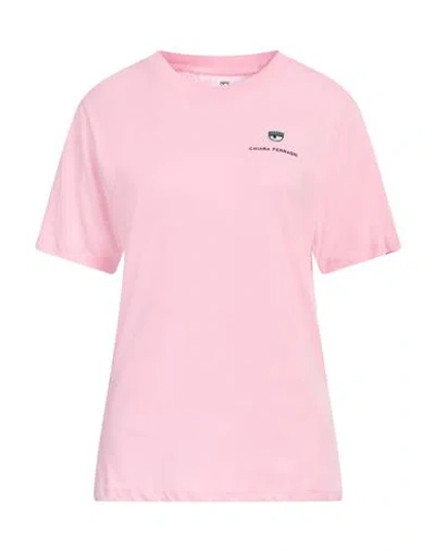 Chiara Ferragni Woman T-shirt Pink Size L Cotton
