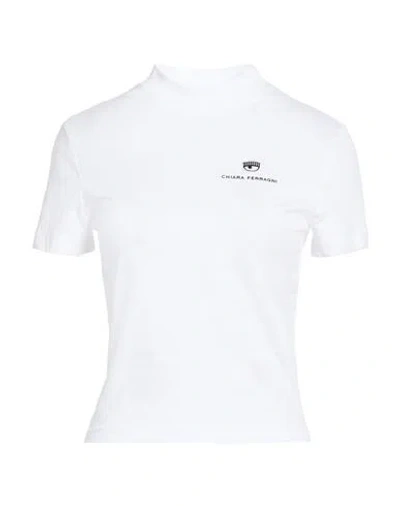 Chiara Ferragni Woman T-shirt White Size M Cotton