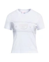 Chiara Ferragni Woman T-shirt White Size M Cotton