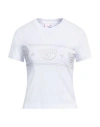 Chiara Ferragni Woman T-shirt White Size M Cotton In White