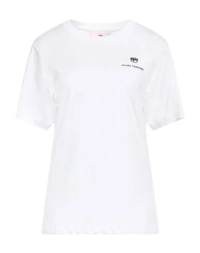 Chiara Ferragni Woman T-shirt White Size M Cotton