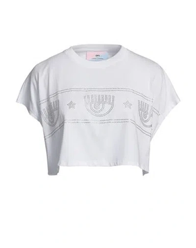 Chiara Ferragni Woman T-shirt White Size S Cotton