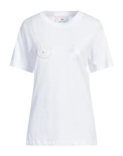 Chiara Ferragni Woman T-shirt White Size S Cotton