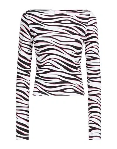 Chiara Ferragni Woman T-shirt White Size S Cotton, Elastane In Multi
