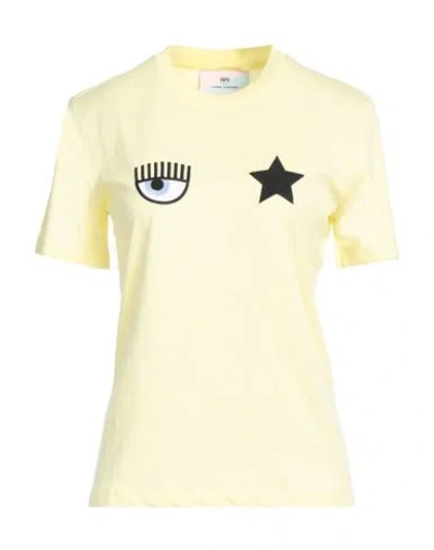 Chiara Ferragni Woman T-shirt Yellow Size L Cotton